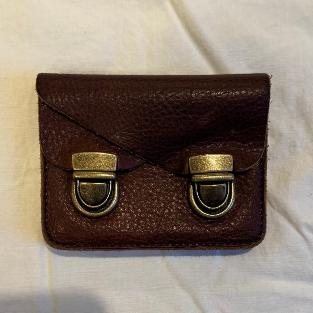 Duluth Trading Company Mahogany Leather Accordion Wallet